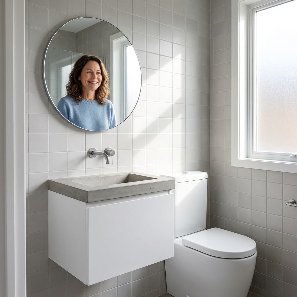 10 Space-Saving Layout Ideas for Small Bathrooms and Powder Rooms